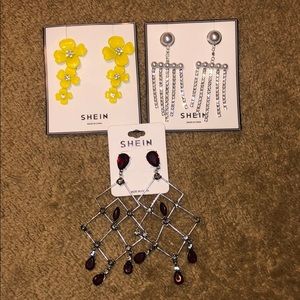 3 pairs of SHEIN earrings